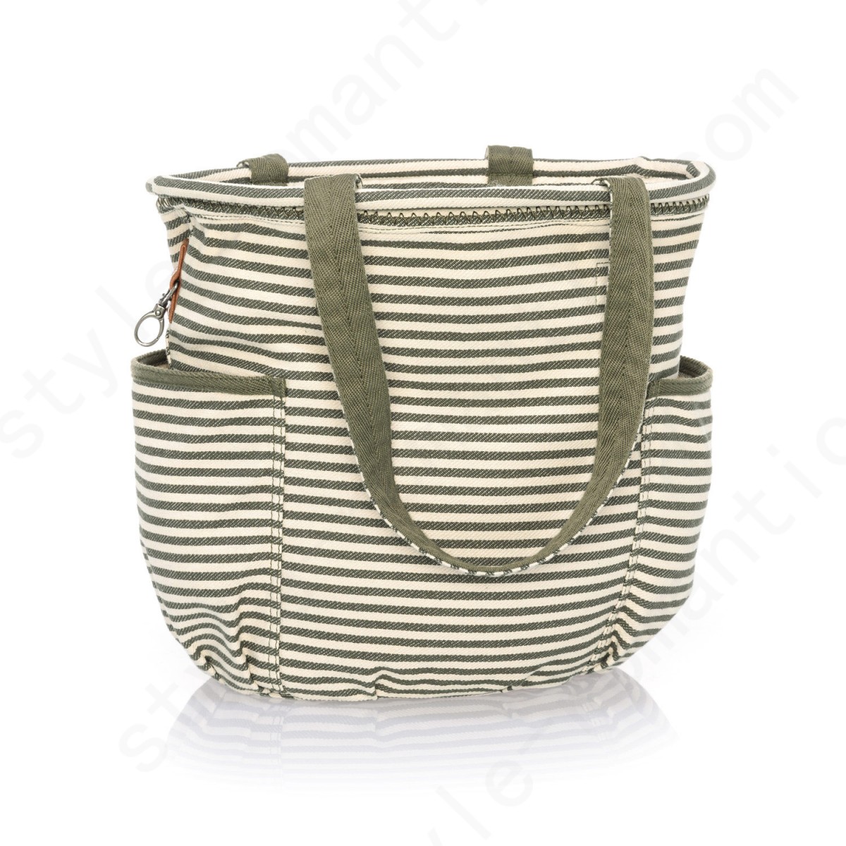 Thirty-One Gifts Retro Metro Handbags - Olive Twill Stripe - -0