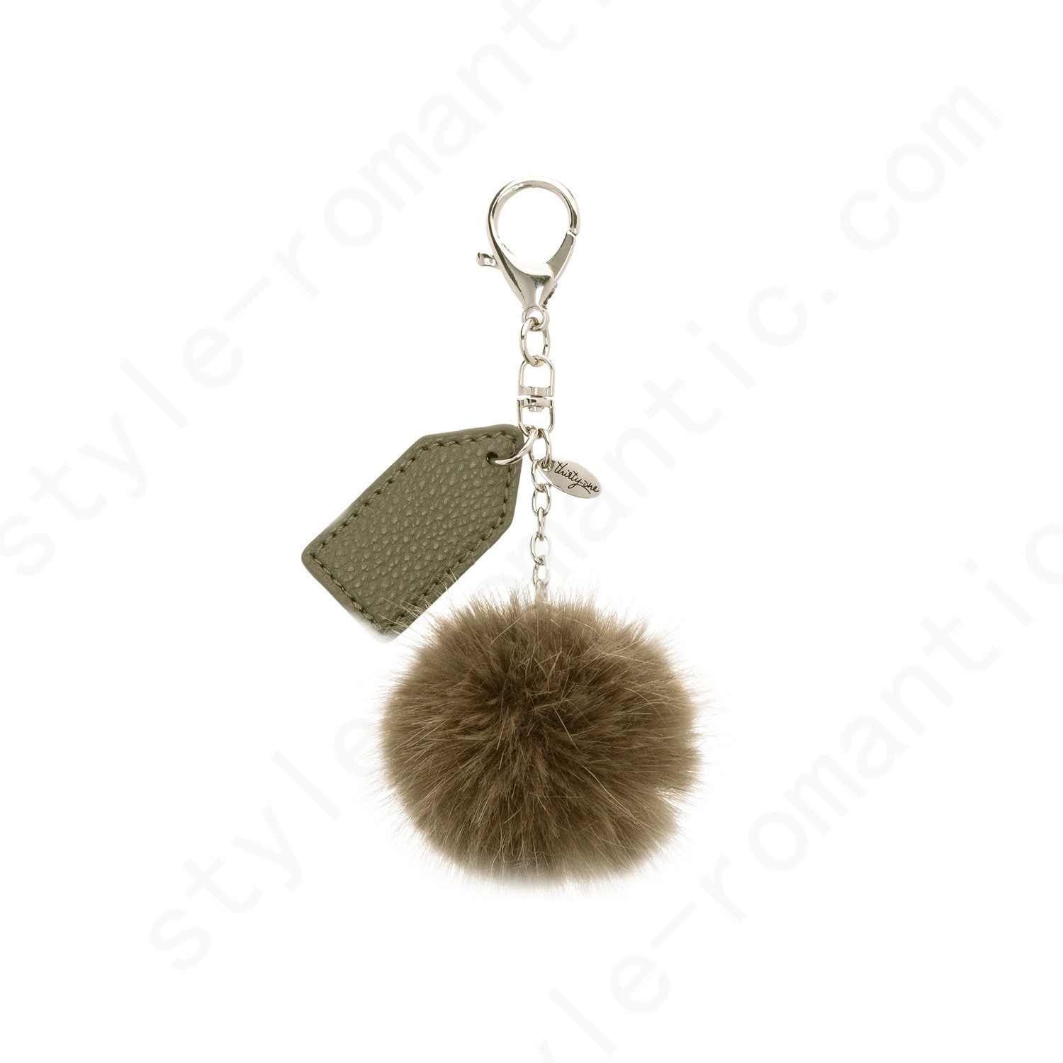 Thirty-One Gifts Finishing Touch Bags Charm - Olive Pom - Thirty-One Gifts Finishing Touch Bags Charm - Olive Pom