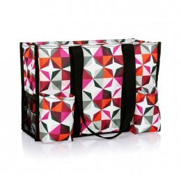 Thirty-One Gifts Zip-Top Organizing Utility Tote - Origami Pop