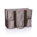 Thirty-One Gifts Zip-Top Organizing Utility Tote - Mocha Crosshatch