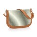 Thirty-One Gifts Studio Thirty-One Classic - Caramel Charm Pebble W/ Olive Twill Stripe Bag Accessories
